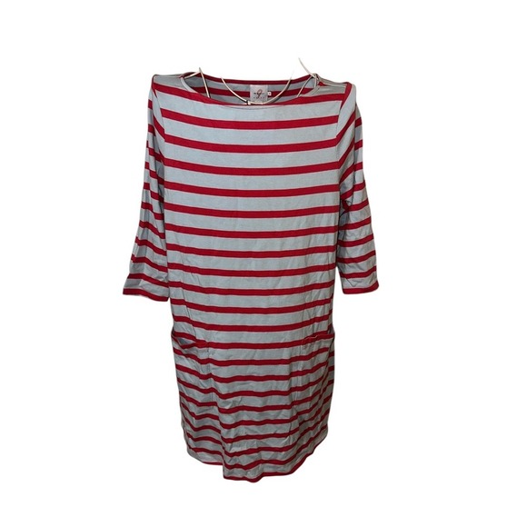 HATCH The Nines Dresses & Skirts - HATCH The Nines Striped Boat Neck Pocket Dress Red Light Blue Cotton size Medium